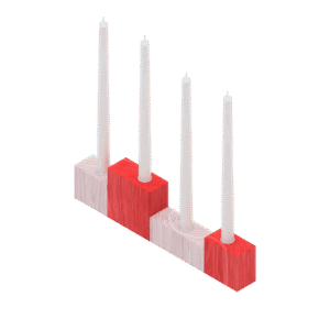 Red/pink Satin Wood Oil